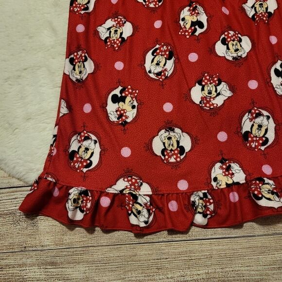 Disney Junior Minnie Mouse toddler girl red long-sleeved night gown - Picture 4 of 8